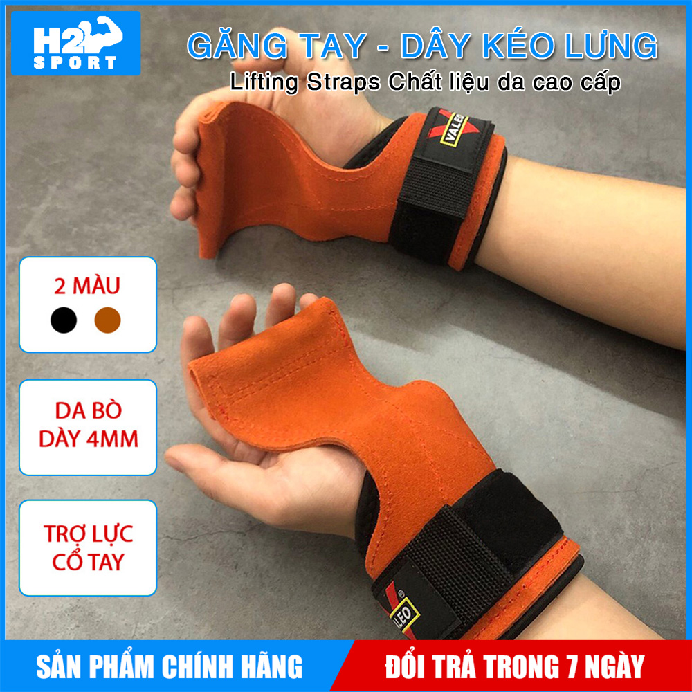 GĂNG TAY TẬP GYM- DÂY KÉO LƯNG VALEO CHẤT LIỆU CAO CẤP HỖ TRỢ DEADLIFT, NÂNG TẠ, LÊN XÀ [1 Đôi]