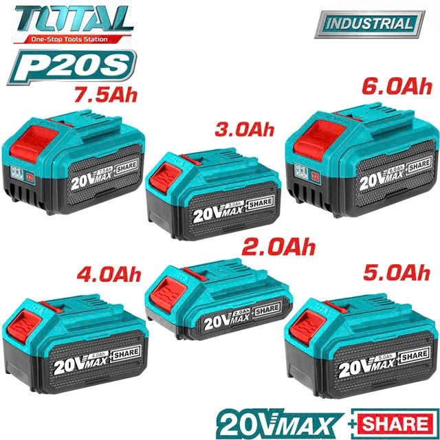 Pin lithium 20v 1.5a/h , 2.0a/h , 3.0a/h , 4.0a/h , 5.0a/h total tfbli20011 , tfbli2002 , tfbli2003 , tfbli2053 , tfbli2060 , tfbli2075 , tfcli2001 , tfcli20411