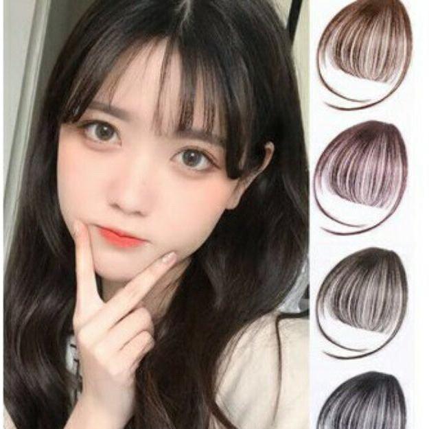 [Quỳnh Chi Luxury] Tóc Mái Thưa Giả Hàn Quốc Màu Nâu Hạt Dẻ - Giá Cực Tốt