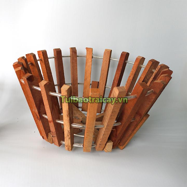 Chậu lan gỗ bản vuông phi 30cm