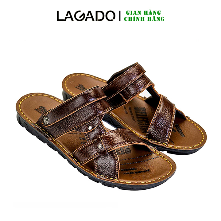 Dép khâu đế da bò thật - Dép da nam da bò khâu đế chắc chắn - Dép cá sấu khâu đế bền đẹp , sang trọng