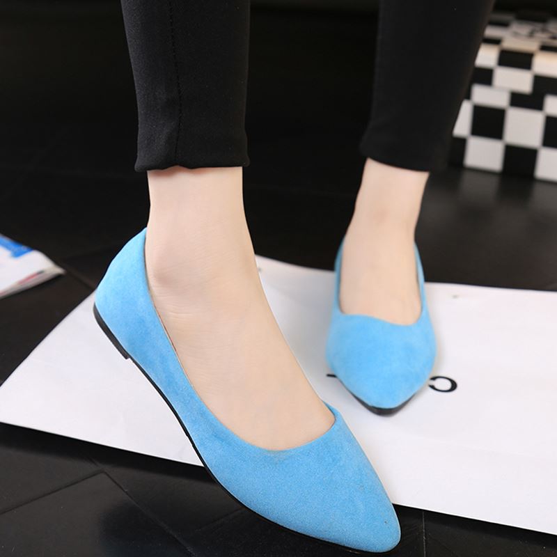Giày búp bê chất liệu da lộn dành cho nữ