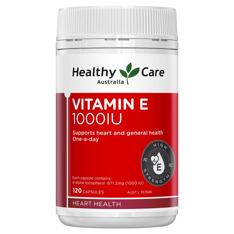 Viên uống Vitamin E đẹp da tóc Healthy Care Vitamin E 1000IU 120 viên