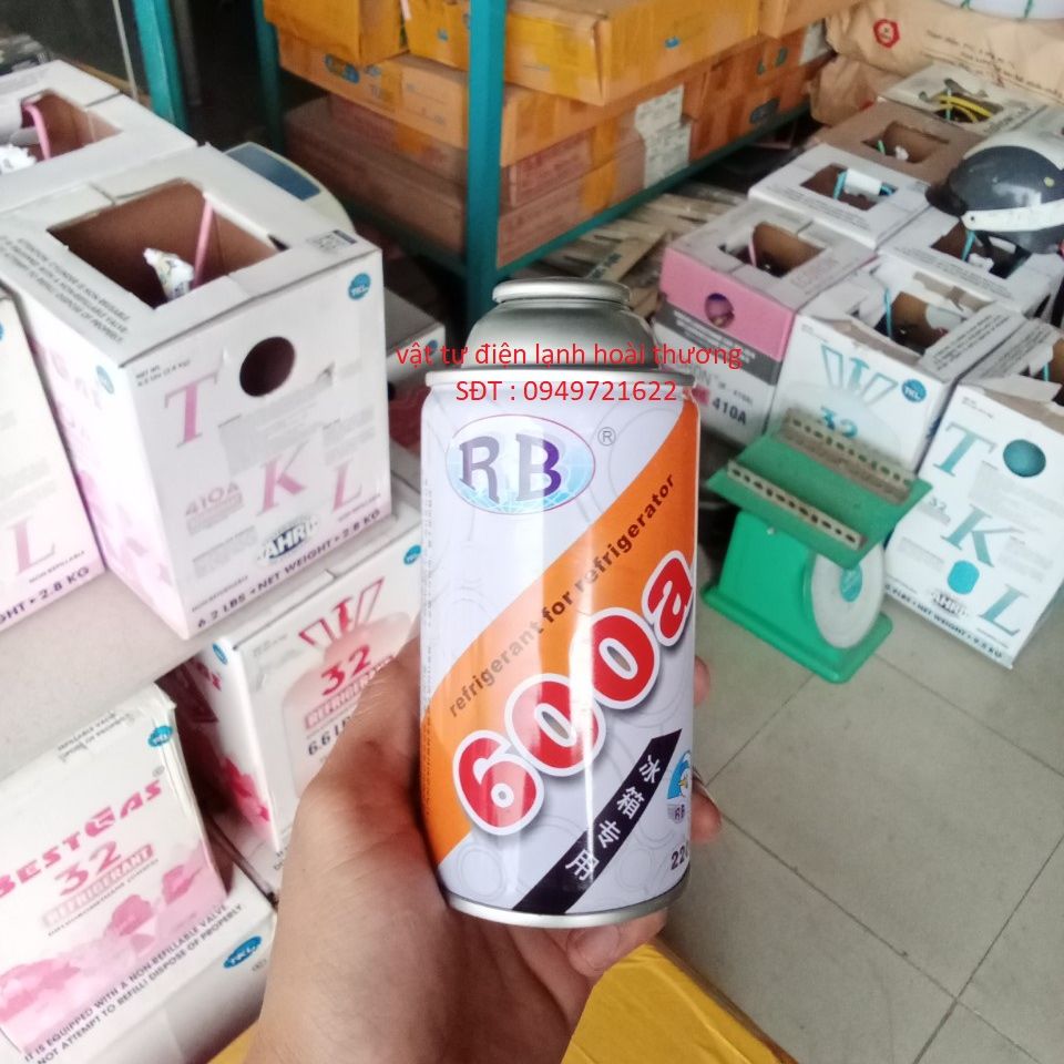 Gas lon tủ lạnh R600a loại tốt / cửa hàng điện lạnh hoài thương