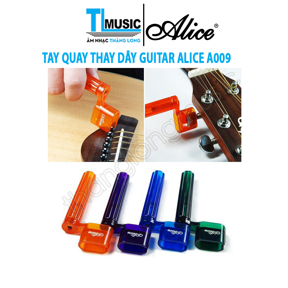 Alice a009 - tay quay thay dây guitar, ukulele có đầu nhổ chốt bằng nhựa nhiều màu sắc - thăng long music