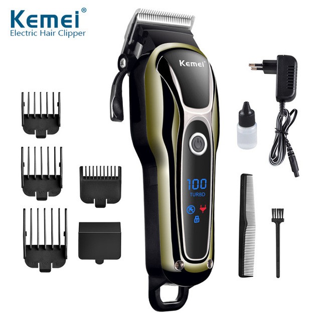 Tông đơ cắt tóc kemei km-1990 pin sạc cao cấp, chuyên nghiệp