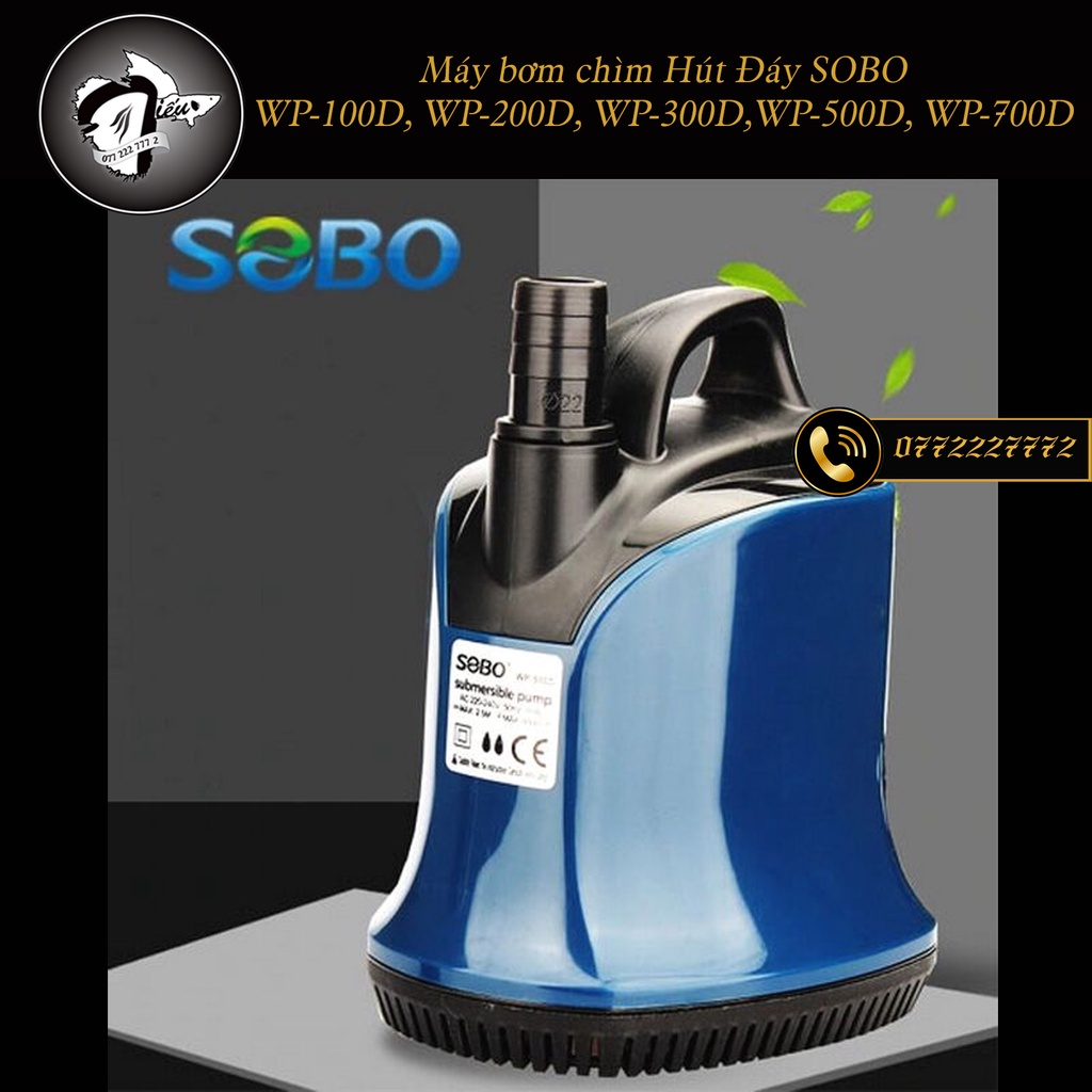 Máy hút đáy bể cá bơm nước vòi non bộ sobo 300d, 200d, 100d đầu ra 13mm và 16mm