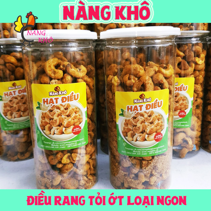 1 Kí Hạt Điều Rang Tỏi Ớt Loại 1 Thơm Ngon Hấp Dẫn (điều nguyên) Nàng Khô