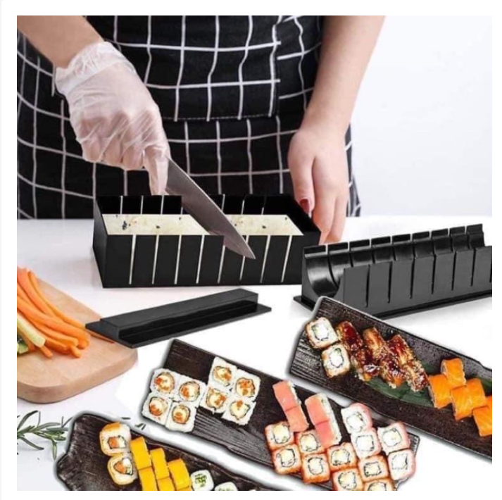 [RẺ VÔ ĐỊCH] BỘ DỤNG CỤ CUỐN SHUSHI 10 MÓN , Bộ Dụng Cụ Làm Cơm Cuộn, Shushi, Khuôn Làm Cơm Cuộn Shushi- Kimbap Sedễ Dàng Làm Nên Những Miếng Cơm Cuộn Chắc Nịch Và Đẹp Mắt