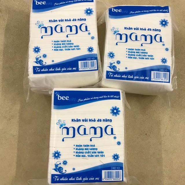 Combo 3 gói khăn vải đa năng mama