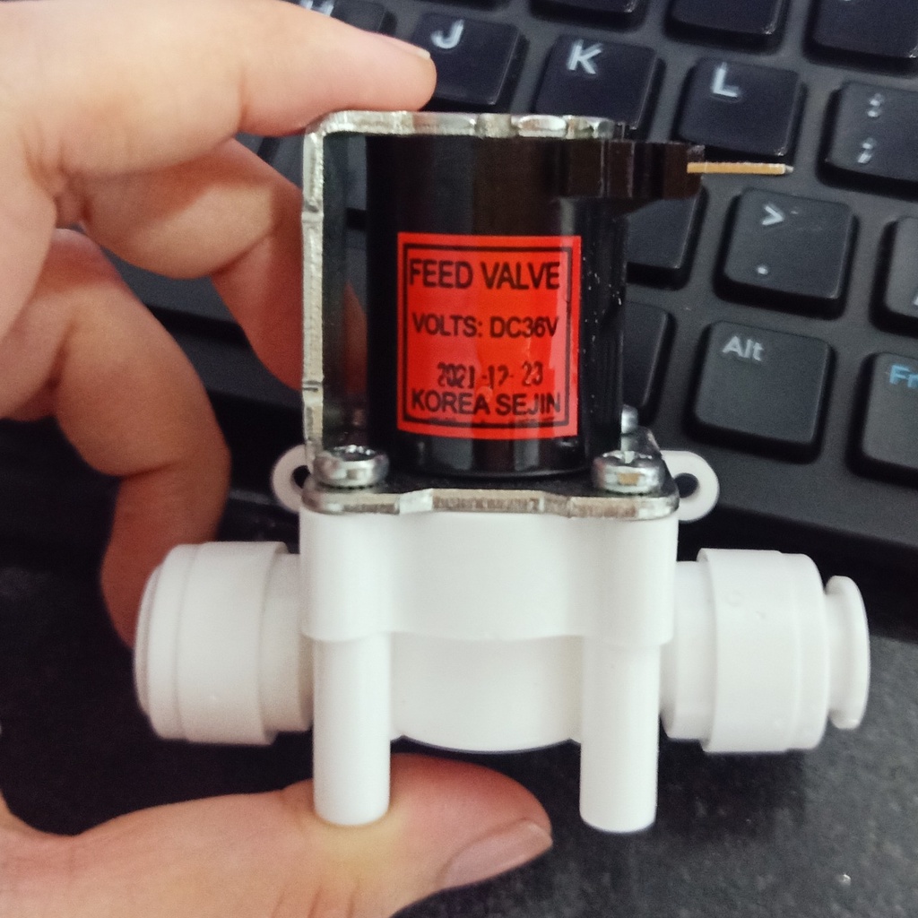 Van điện từ 36v cho máy lọc nước 2 đầu dây nối nhanh phi 10