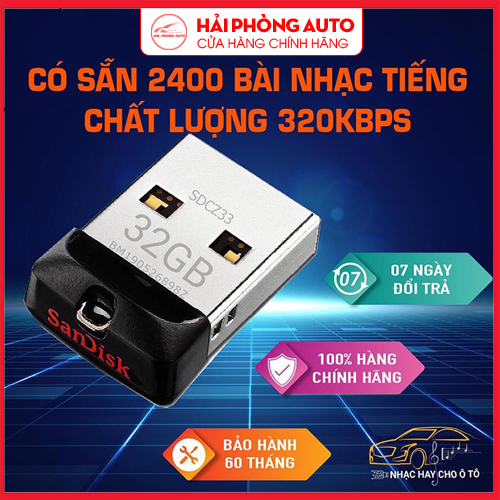 Usb ô tô nhạc hình + nhạc tiếng💖freeship💖usb cho ô tô chính hãng - 32gb cực hot, bảo hành 5 năm