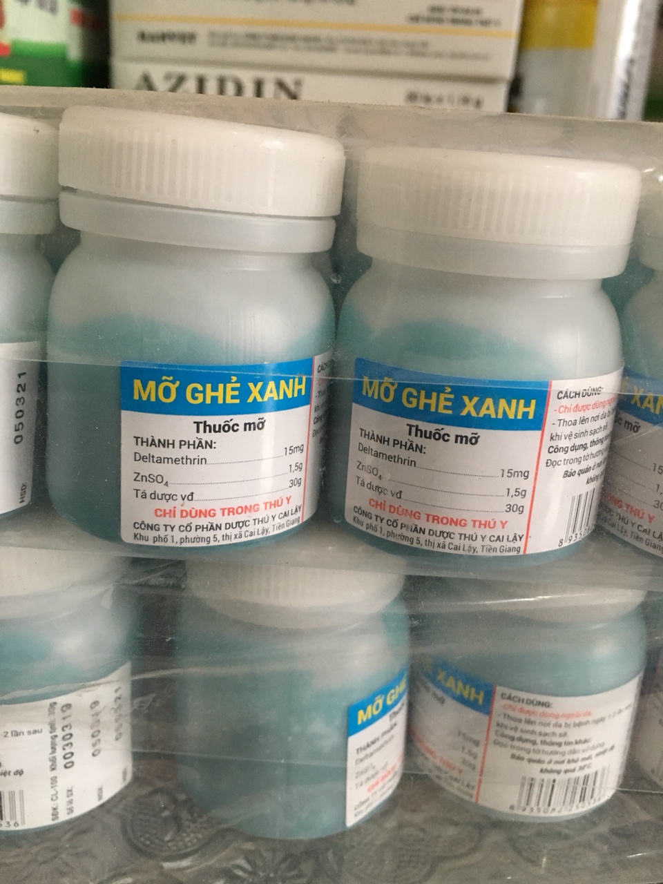 Mỡ ghẻ xanh - thuốc mỡ ngoài da dùng diệt ve, rận, ghẻ cho chó mèo