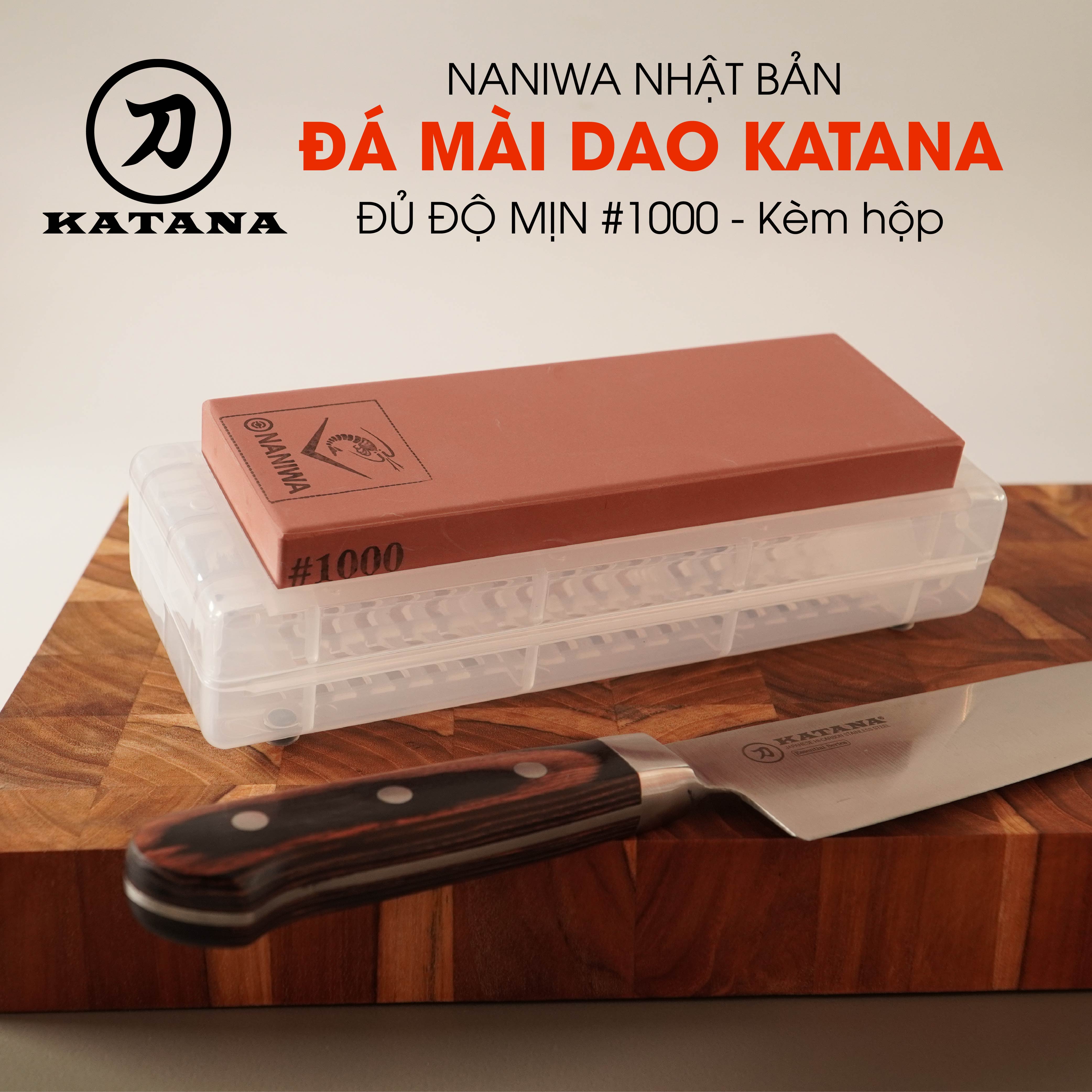 Đá mài dao cao cấp Nhật Bản Naniwa thương hiệu KATANA độ mịn #1000
