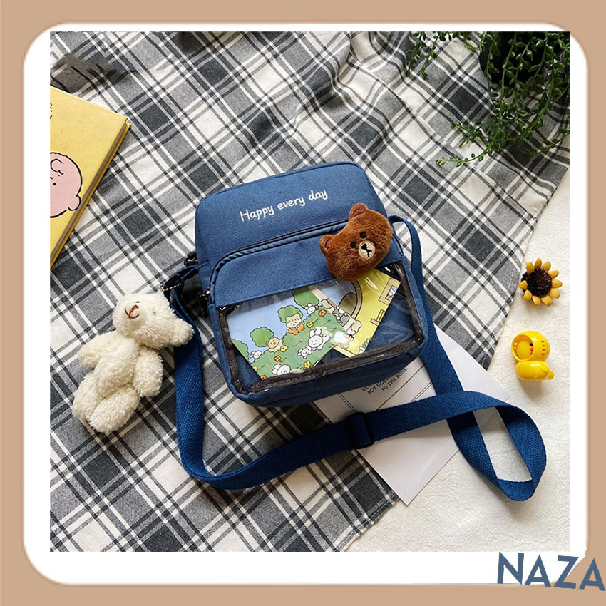 Túi vải canvas nữ💘 HOT NEW 💘 Túi vải đeo chéo nữ Hàn Quốc - NAZA BAG