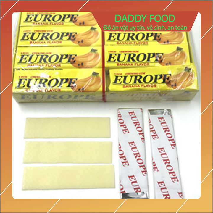 Kẹo cao su europe hàng nhập khẩu xịn, 1 vỉ 20 cái 260g