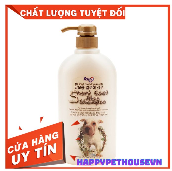 Sữa tắm cho chó lông ngắn Forbis Short Coat Aloe Shampoo 750ml