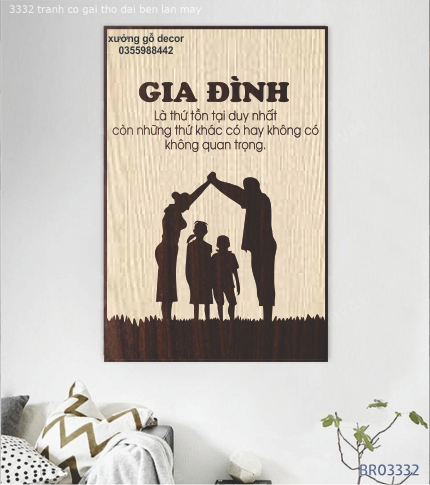 Tranh Treo Tường Câu Nói Hay Về Gia Đình Trang Trí Nhà Cửa, Decor Nội Thất Giá Rẻ GĐ01