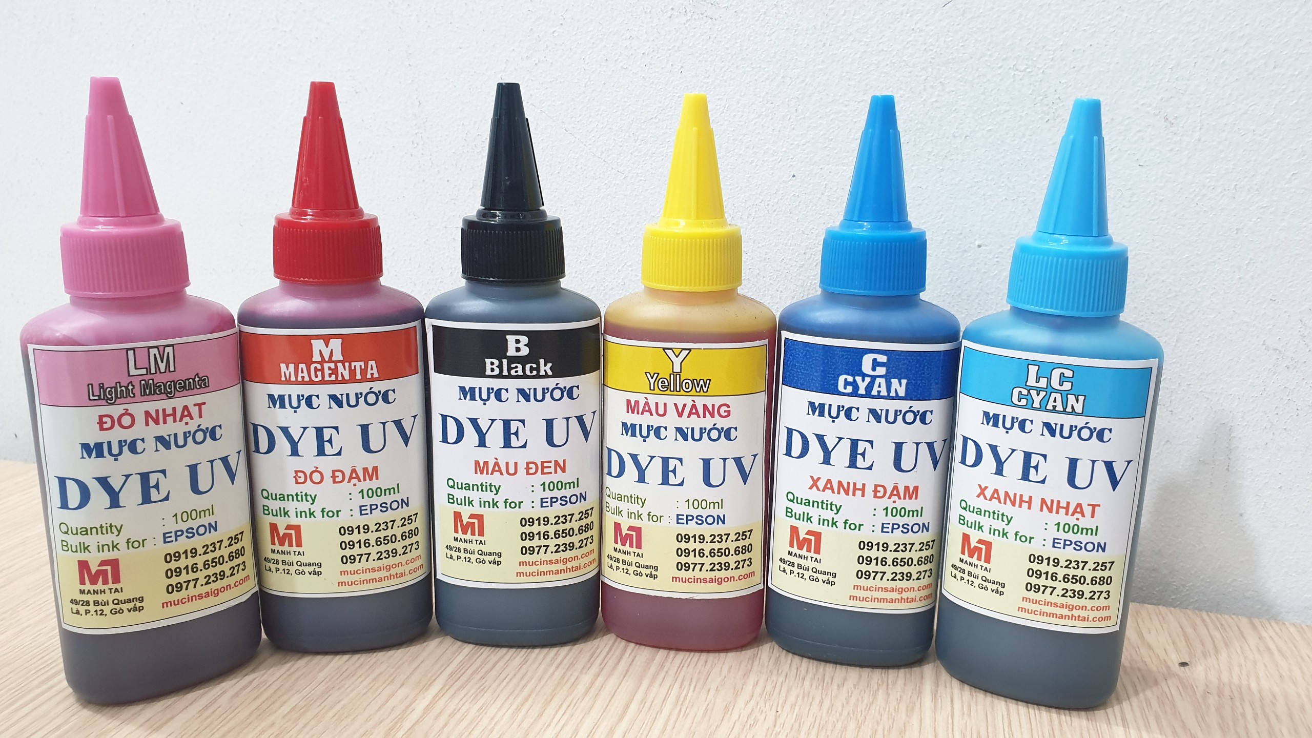 Mực nước epson dye uv 100ml - mực in epson dùng cho máy in phun màu epson t50 / t60 / l800 / l1800/ l805...
