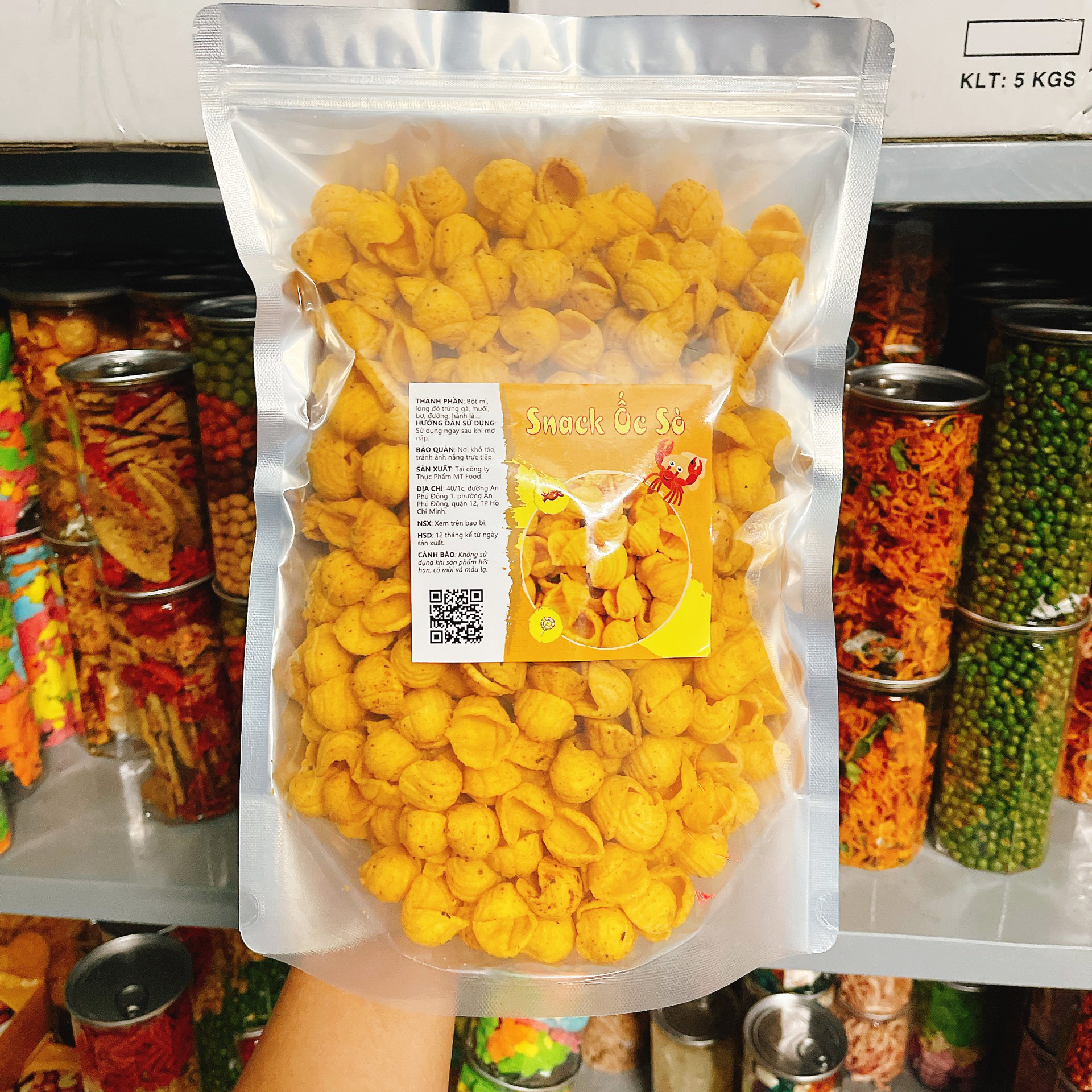 500g bánh snack ốc sò giòn ngon mtfood