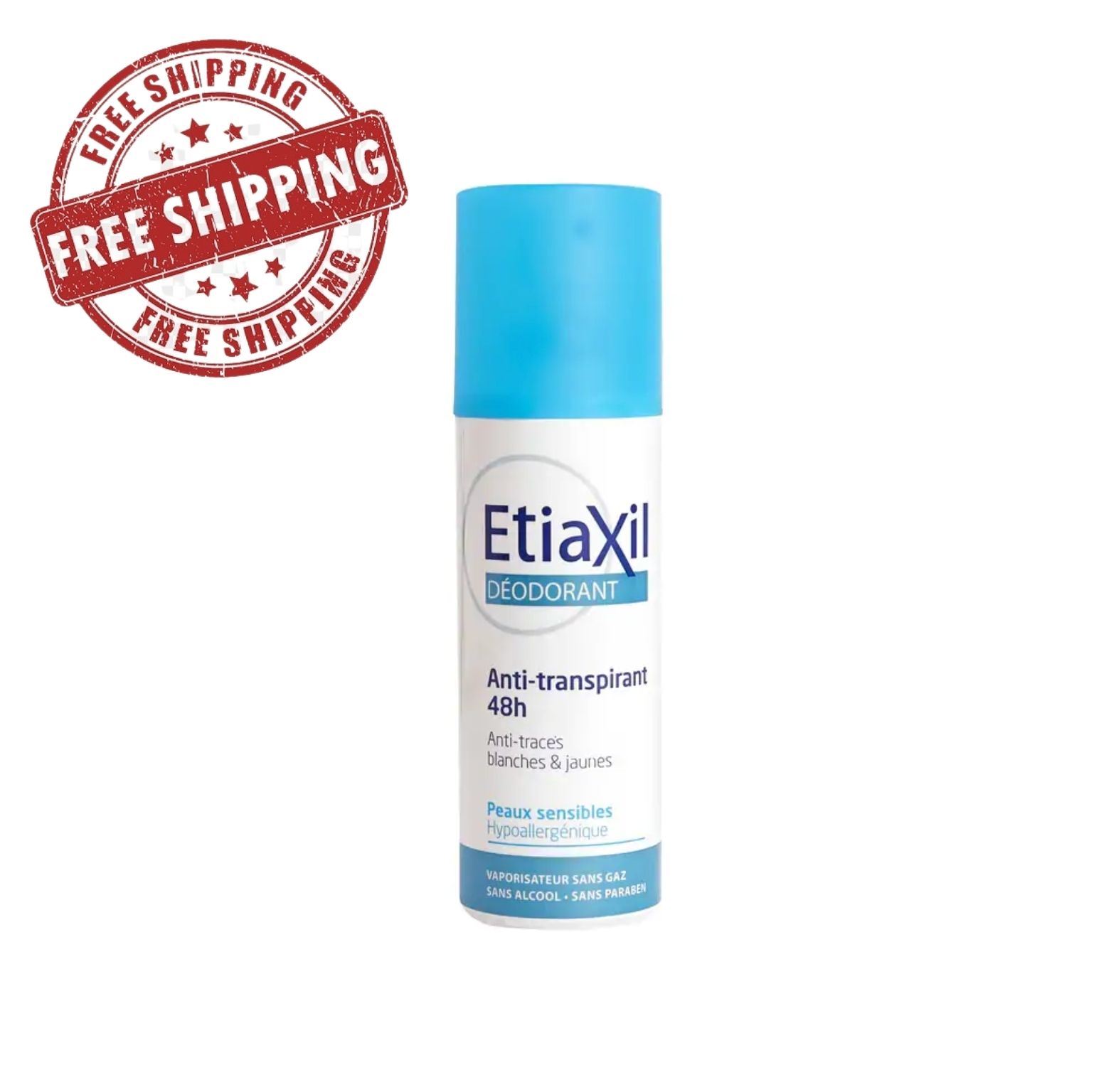 Xịt Khử Mùi Hàng Ngày Etiaxil Déodorant Anti-Transpirant 48h Anti-Traces Blanches & Jaunes 100ml - Etiaxil Chính hãng