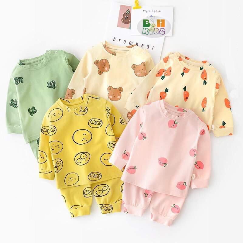Đồ Bộ Bé Gái, Bé Trai Dài Tay Vải Thun Lạnh Dầy Dặn, Quần Áo Cho Bé Từ 8-17  Kg, Đồ Bộ Cho Bé Trai Bé Gai, Đồ Bộ Cho Trẻ Sơ