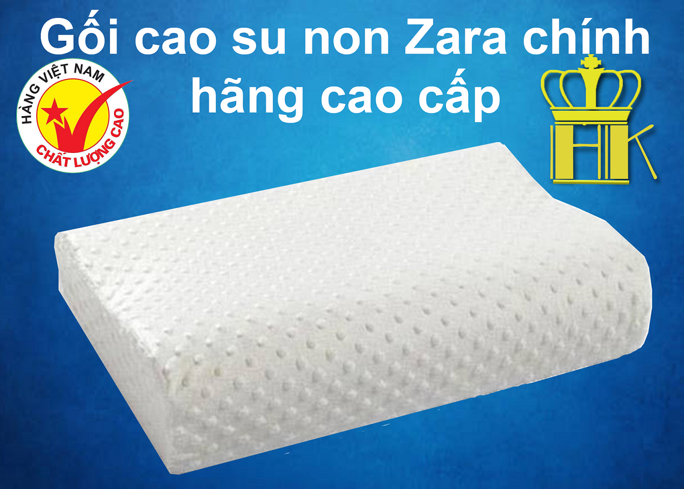Gối cao su non cao cấp - Mềm mại - Đàn hồi cao Không xẹp - Bảo hành 12 tháng 1 đổi 1
