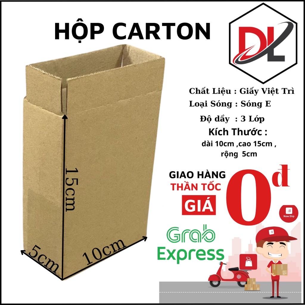 Hộp Carton 15x10x5cm, Hộp đựng phụ kiện, Trang Sức, Mỹ phẩm, Hộp Carton đóng hàng chất lượng tốt