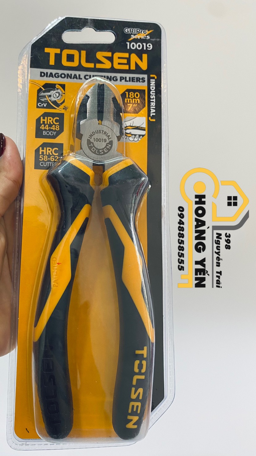 Kìm cắt công nghiệp 7" tolsen 10019 - hoàng yến