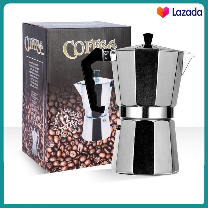 Ấm pha cà phê moka Express Cappuccino Aluminum cao cấp - Ấm pha cà phê moka Express 6 Cup 300ml