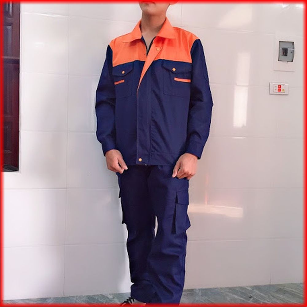 Bộ đồ lao động kaki liên doanh loại dày SHUNI007QA cho kỹ sư, thợ cơ khí