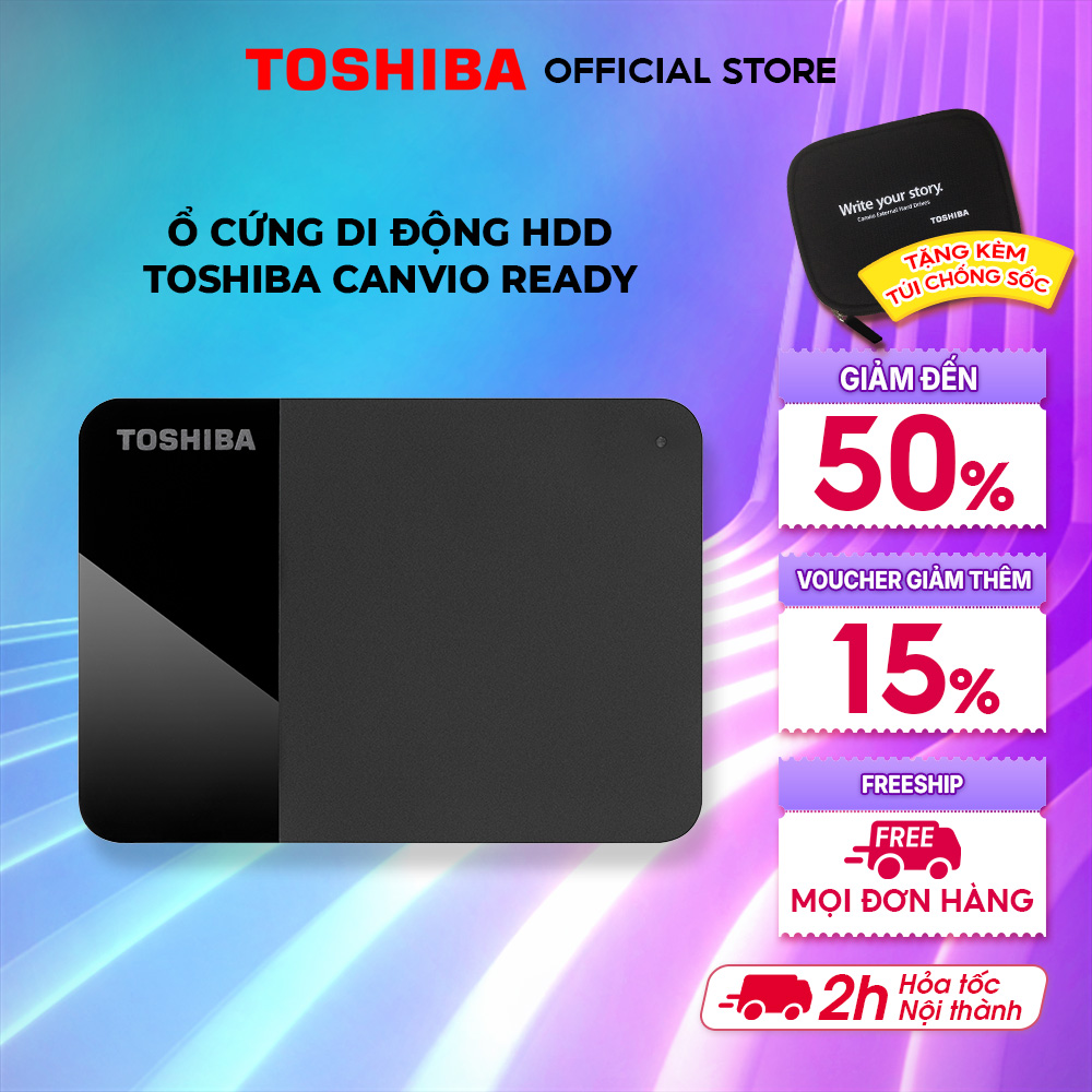 Ổ cứng di động HDD Toshiba Canvio Ready B3 hàng chính hãng - Tặng Kèm Hộp Đựng
