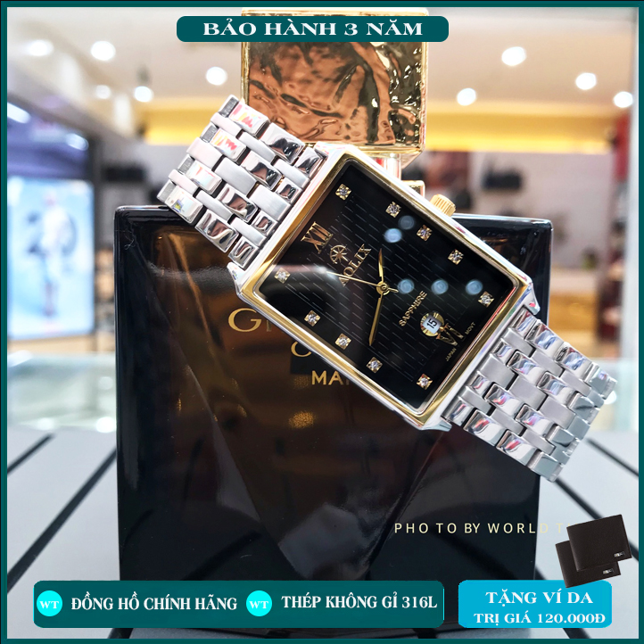 Đồng hồ Nam Aolix AL9159G DEMI Full hộp , thẻ bảo hành , Sapphire chống xước chống nước