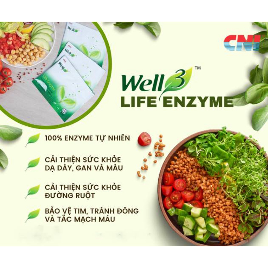 Thực phẩm bổ sung Well3 life enzyme CNI