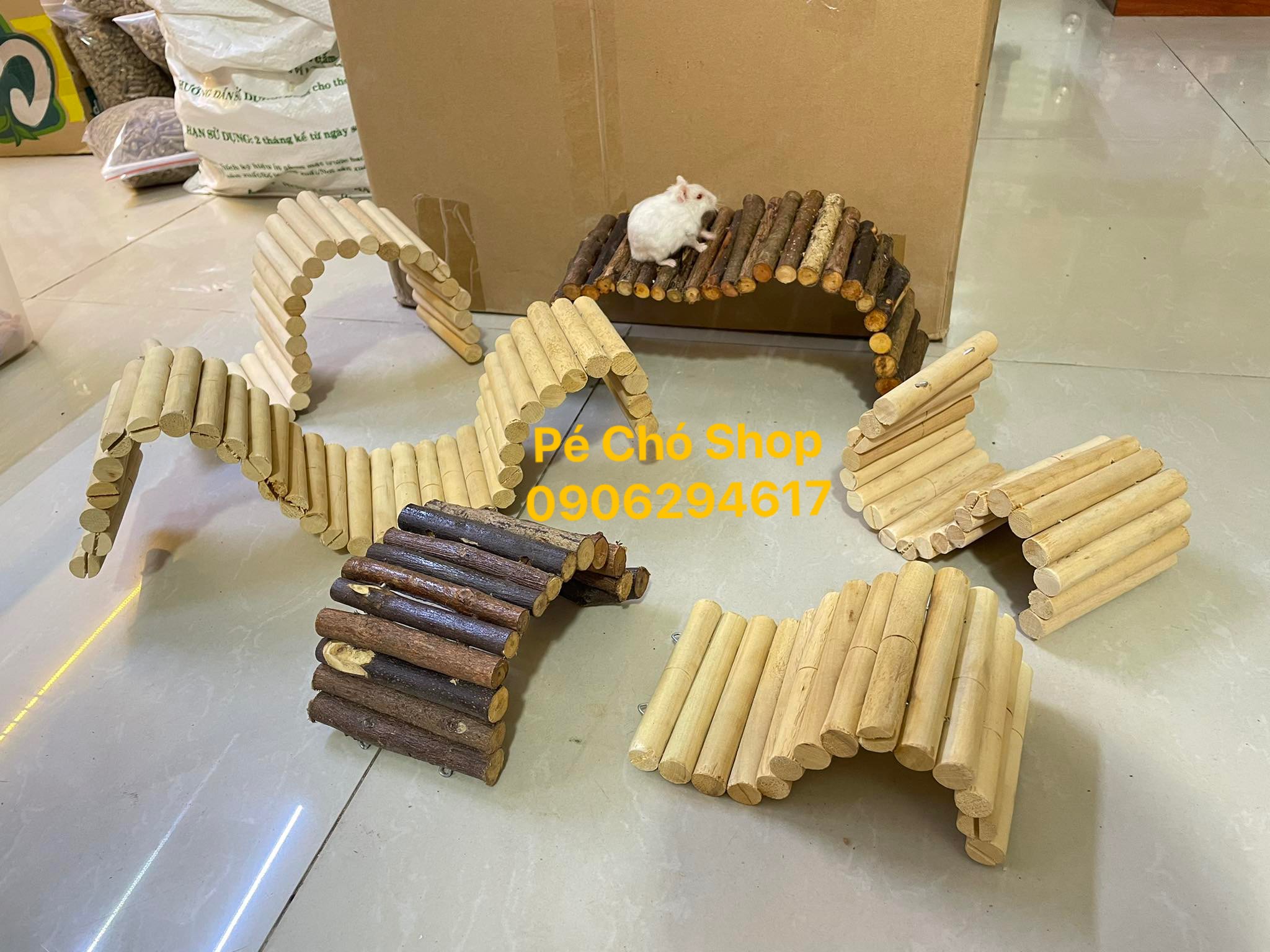 [HCM]Cầu thang uốn cong thể thao dài 20-50cm cho hamsternhímbọ .