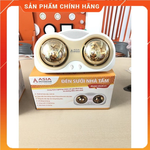ĐÈN SƯỞI NHÀ TẮM 2 BÓNG ASIA CAO CẤP[ HÀNG CHÍNH HÃNG]