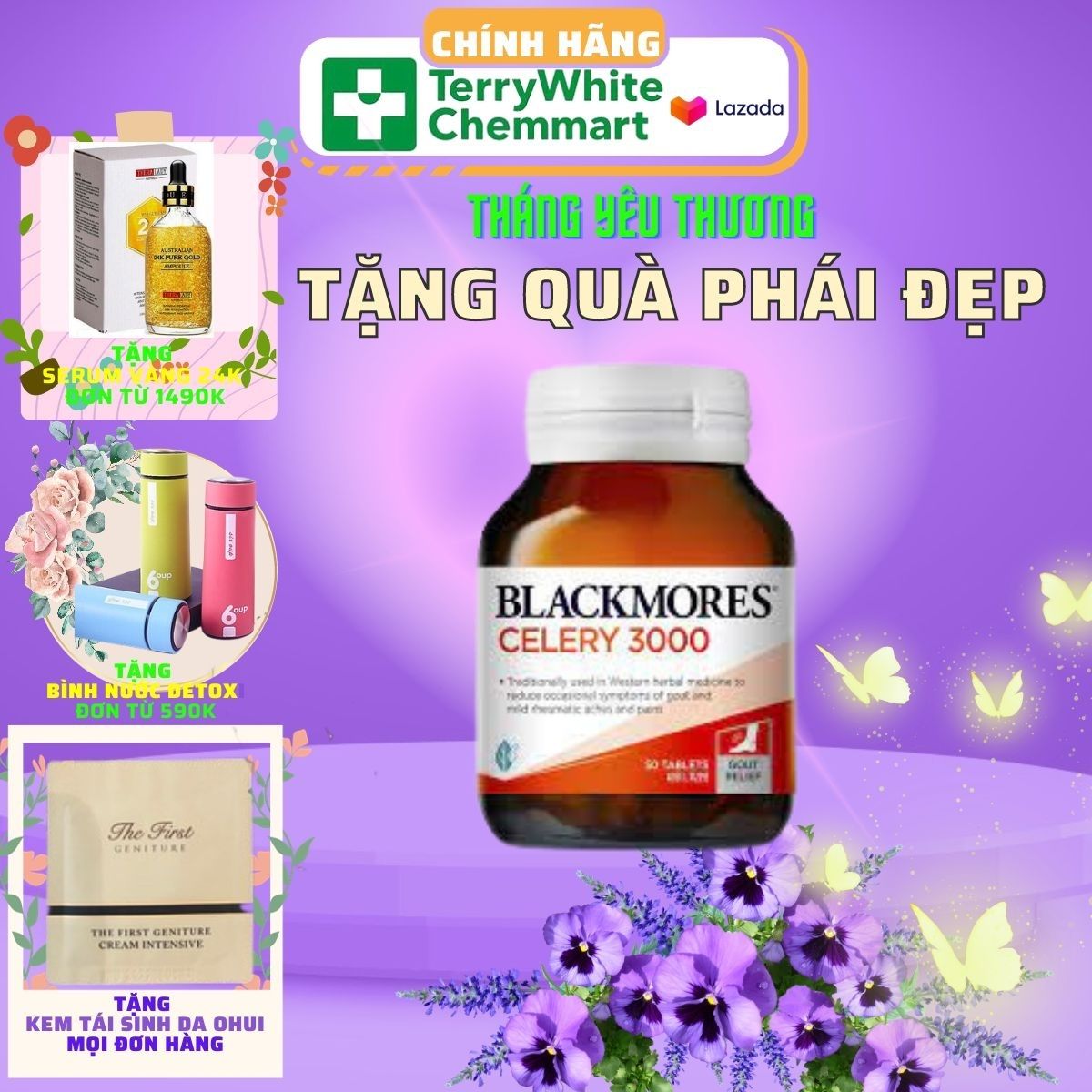 Blackmores Celery 3000 50 viên-Phòng và hỗ trợ bệnh Gout