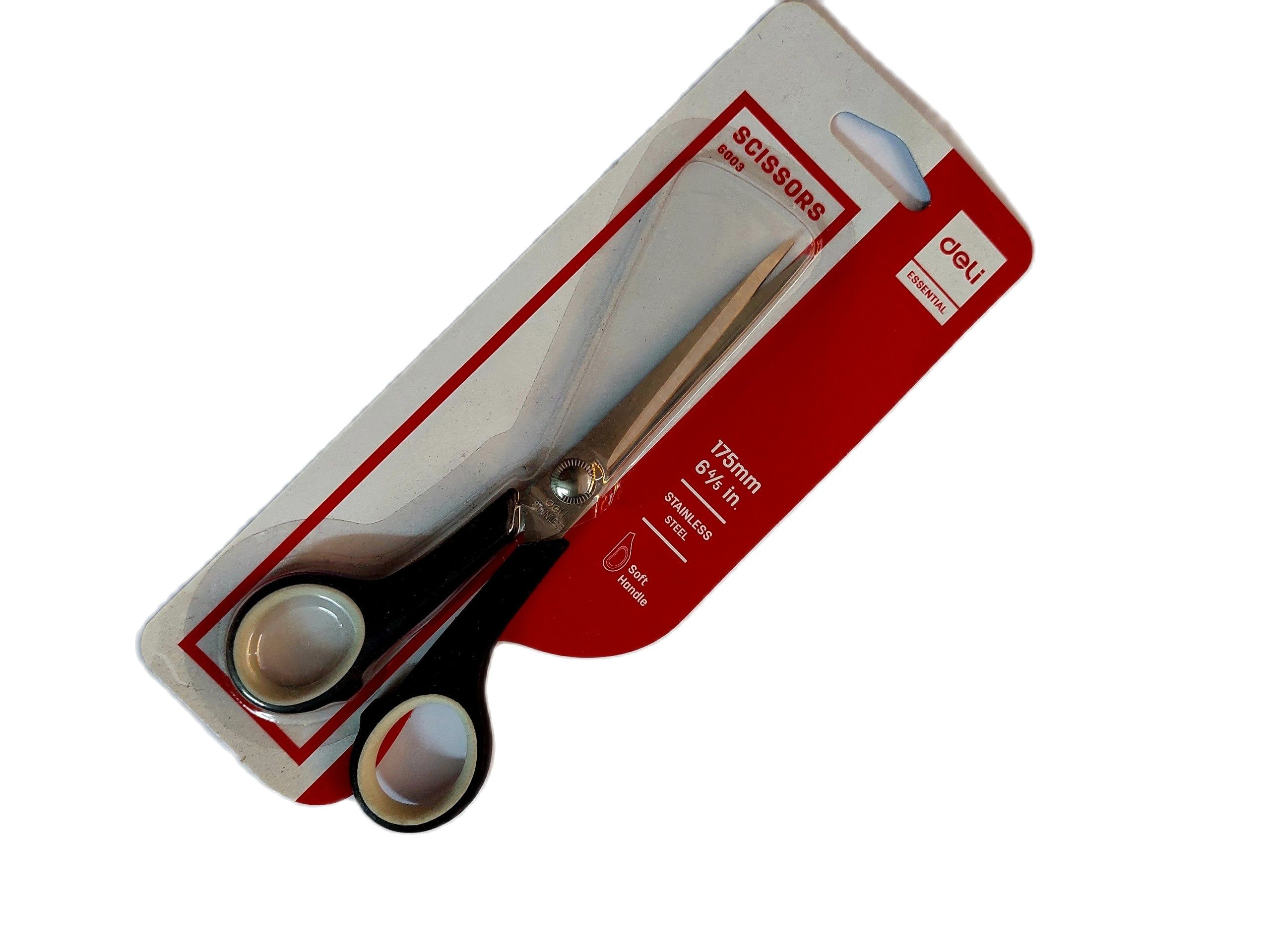 Kéo deli 175mm văn phòng - kéo sắt cầm êm tay