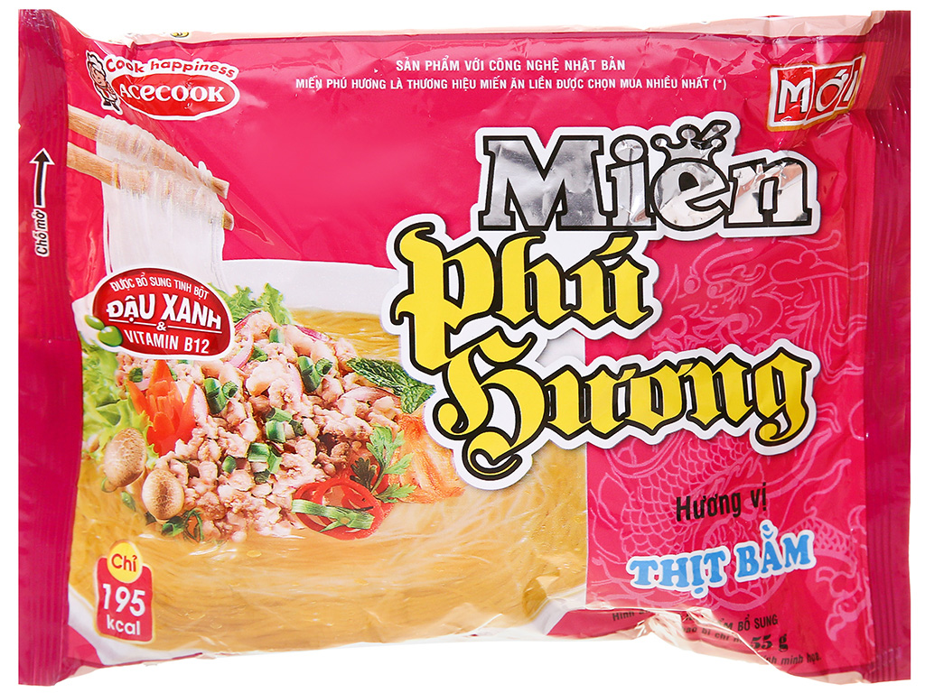 Miến phú hương thịt bằm gói 55g - combo 10 gói - bat muoi