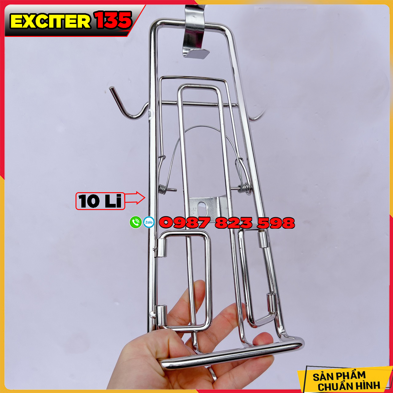 Baga ex 135 inox 10 li - baga exciter 135 10 li mẫu vuông