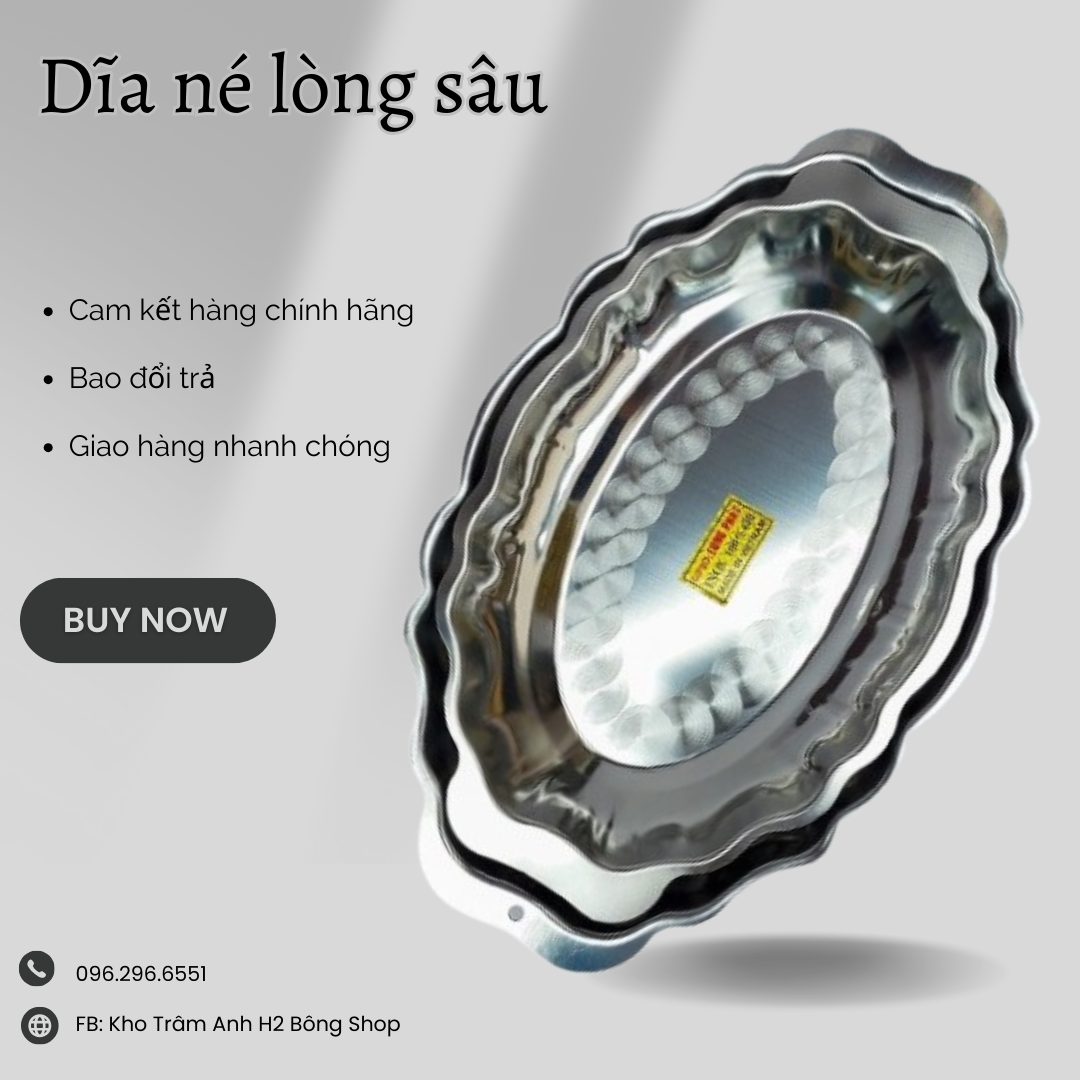 Dĩa bò né- Đĩa hấp cá- Dĩa Hột Xoài inox- inox 304 cao cấp- dãi lòng sâu