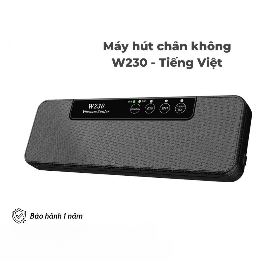 Máy Hút Chân Không Thực Phẩm W230 Hút Khô Và Hút Ướt Bảo Quản Thực Phẩm Tiện Lợi Dễ Dùng