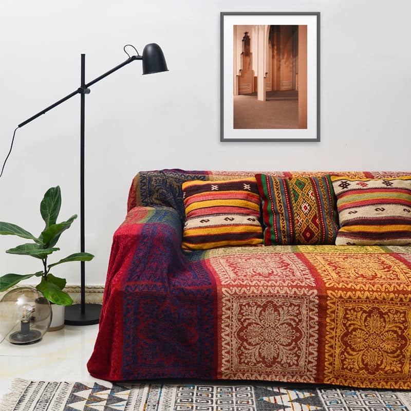 Thảm thổ cẩm lót 2 Mặt Ấn Độ - Thảm phủ sofa vintage - Khăn phủ Sofa sử dụng 2 mặt nhập khẩu