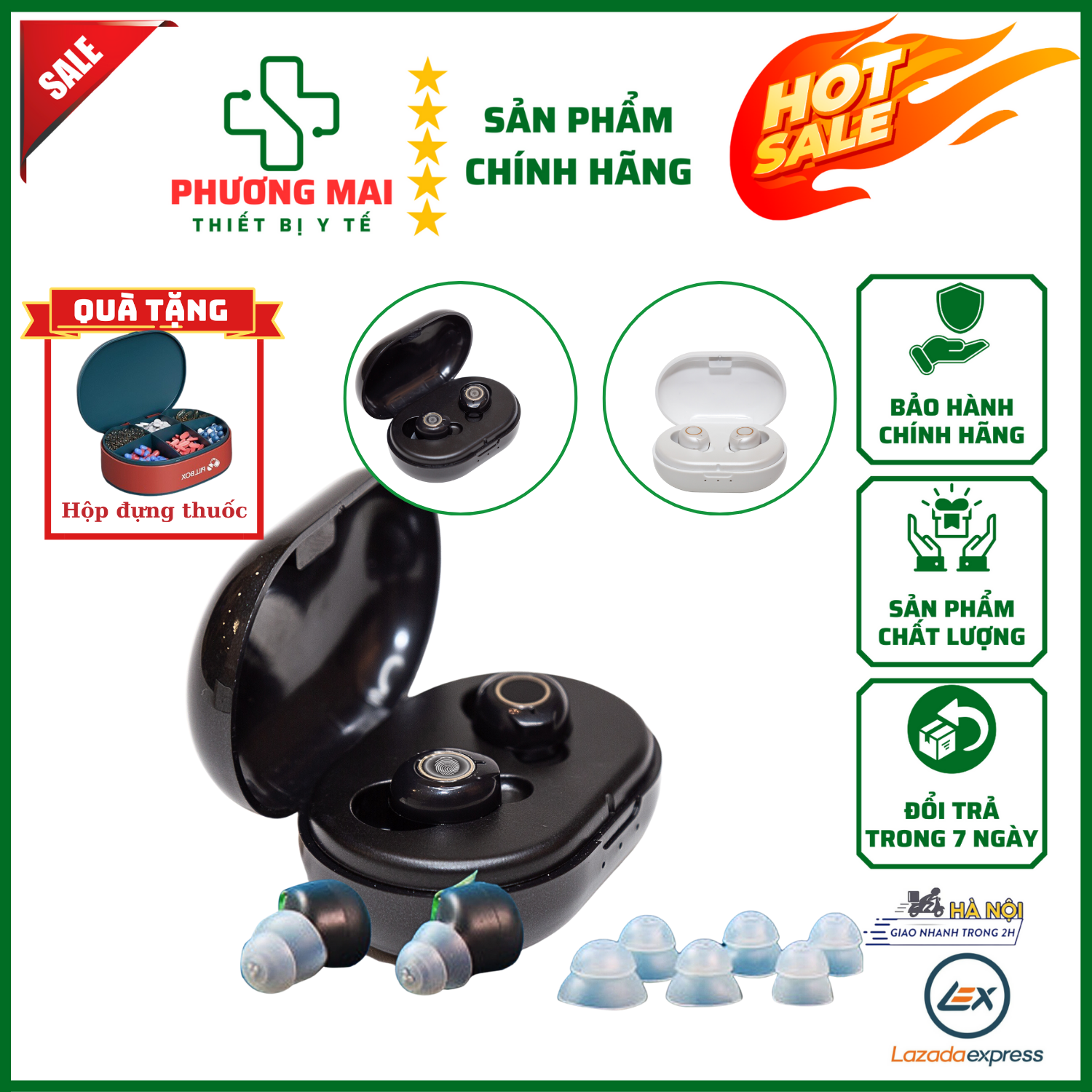 Máy trợ thính không dây siêu nhỏ Goodmi GM305 tai nghe trợ thính cảm ứng