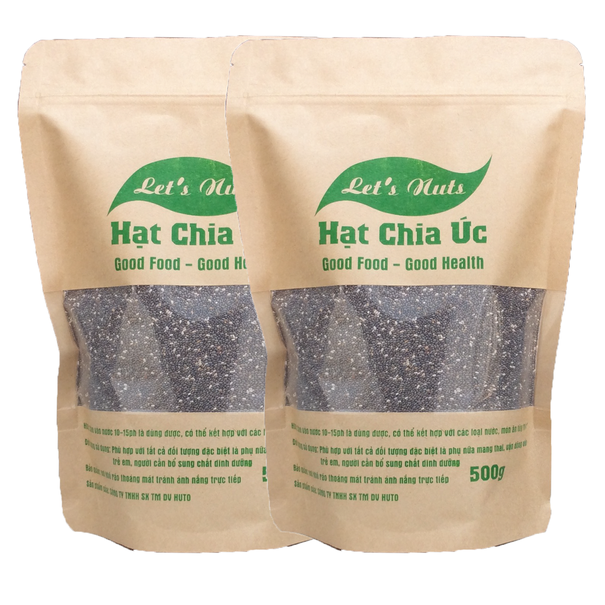 [HCM]2 gói hạt chia seeds Úc Lets Nuts giúp giảm cân đẹp da mượt tóc bổ sung chất dinh dưỡng cho mẹ bầu và em bé túi 500g Let Nuts