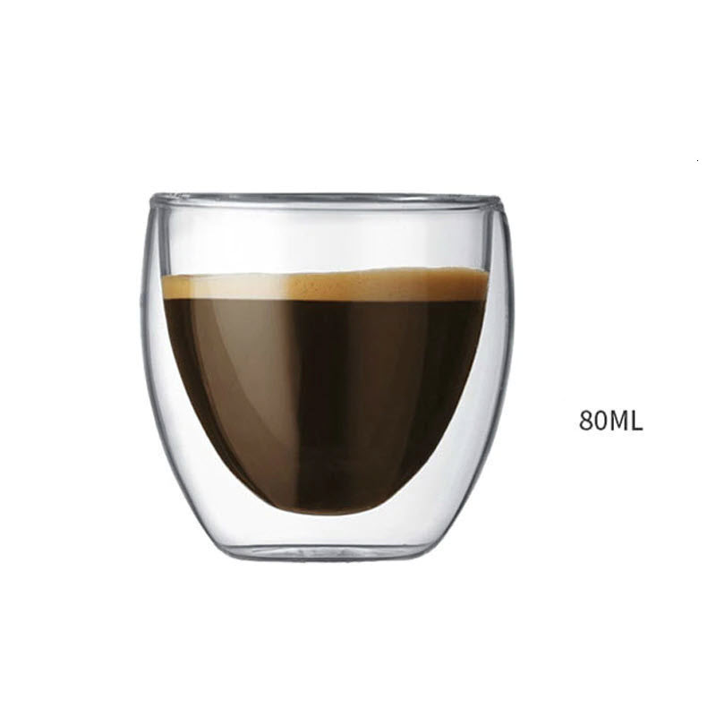 Cốc Thủy Tinh 2 Lớp Chịu Nhiệt - Ly Thủy Tinh 2 Lòng Cách Nhiệt - Dùng Cho Uống Trà, Cafe