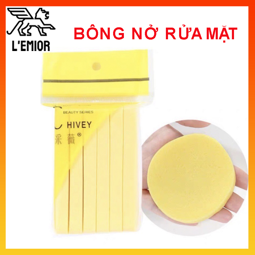 1 miếng bông nở bọt biển rửa mặt- - lemior