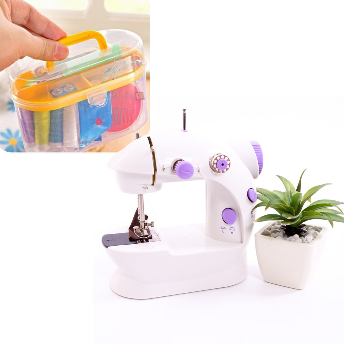 Máy Khâu Mini CMD Tặng Kèm Hộp Kim Chỉ Đa Năng