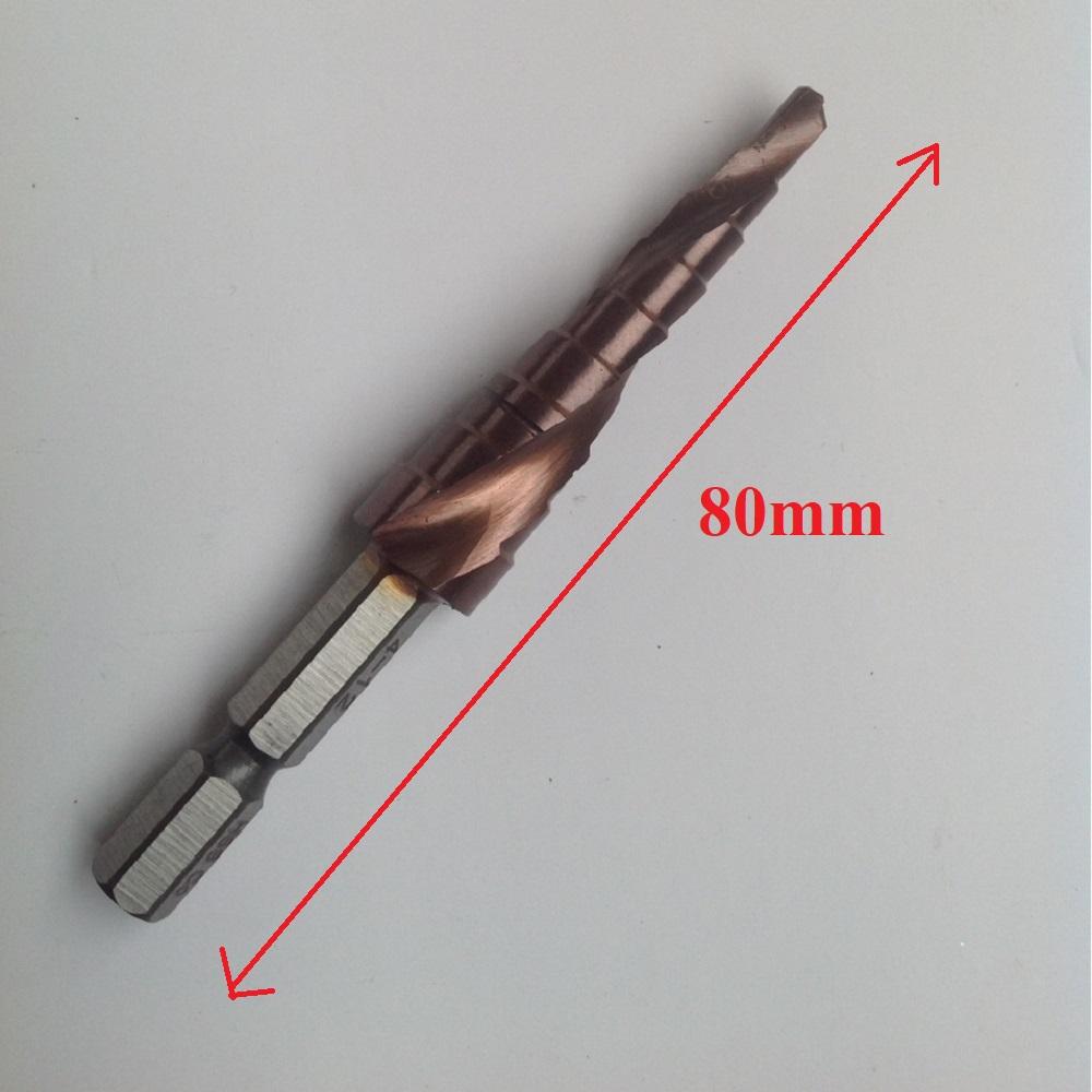 Mũi Khoan Tháp Thép Gió HSS Phủ CoBan M35 Khoan Inox 4-12mm Chuyên Khoan Inox Bền Khoan Sắc Ngọt, Mũi Khoan Inox, Mũi Khoan Bước Xoắn, Mũi Khoan Nón, Mũi Khoan Tầng, Mũi Khoan Bậc, Mũi Khoan Sắt Thép