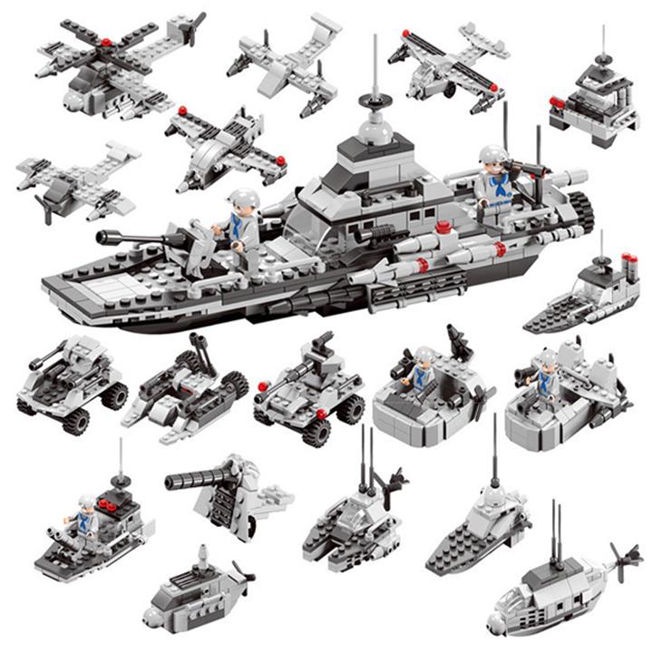 Đồ Chơi Xếp Hình LeGo Chiến Hạm 7 In 1 Cao Cấp Đồ Chơi Lắp Ghép Mô Hình Chiến Hạm 700 Miếng Ghép